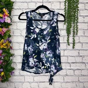 1🌼3/$30🌼Simply Vera Wang Sleeveless Floral Printed Scoop Neck Top Size XS